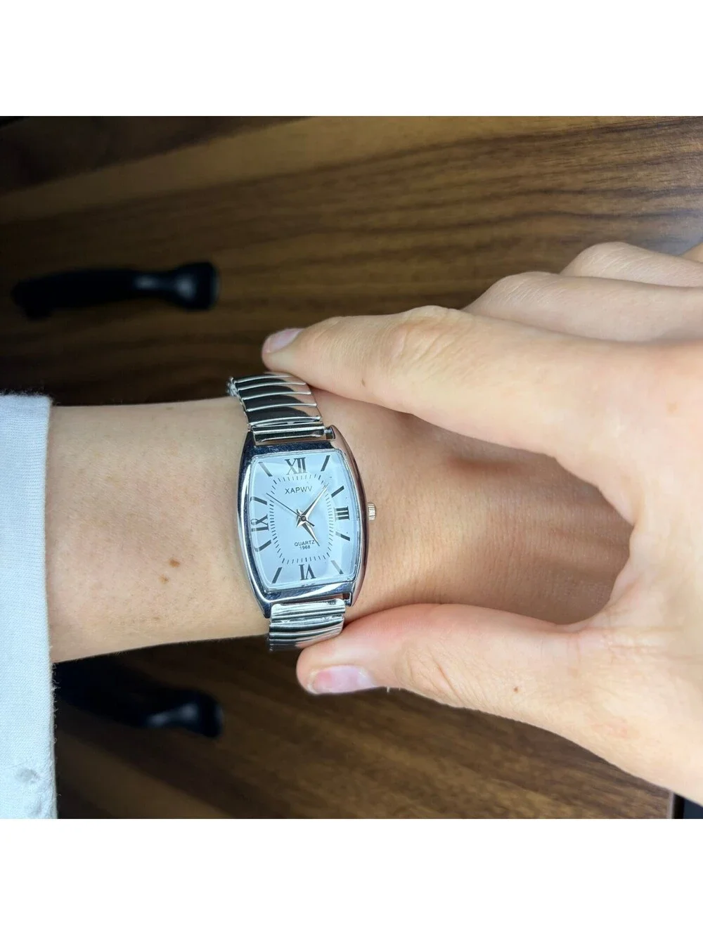 Silver Elastic Band Watch A-26