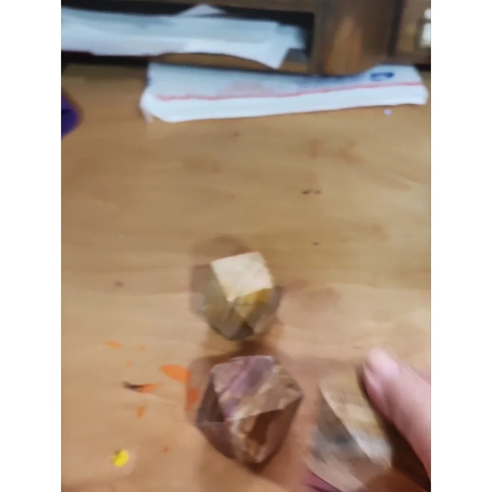 4 Unpolished Natural Stone Jasper And Other Stones Decorative Accent