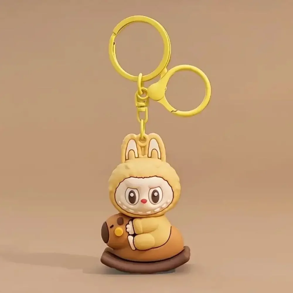 Labubu 3D Popmart Keychain - Yellow