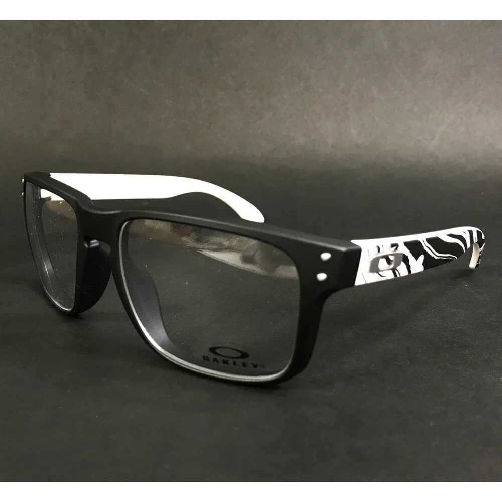 Oakley Eyeglasses Frames Holbrook OX8156-1556 Satin Black White Zebra 56-18-137