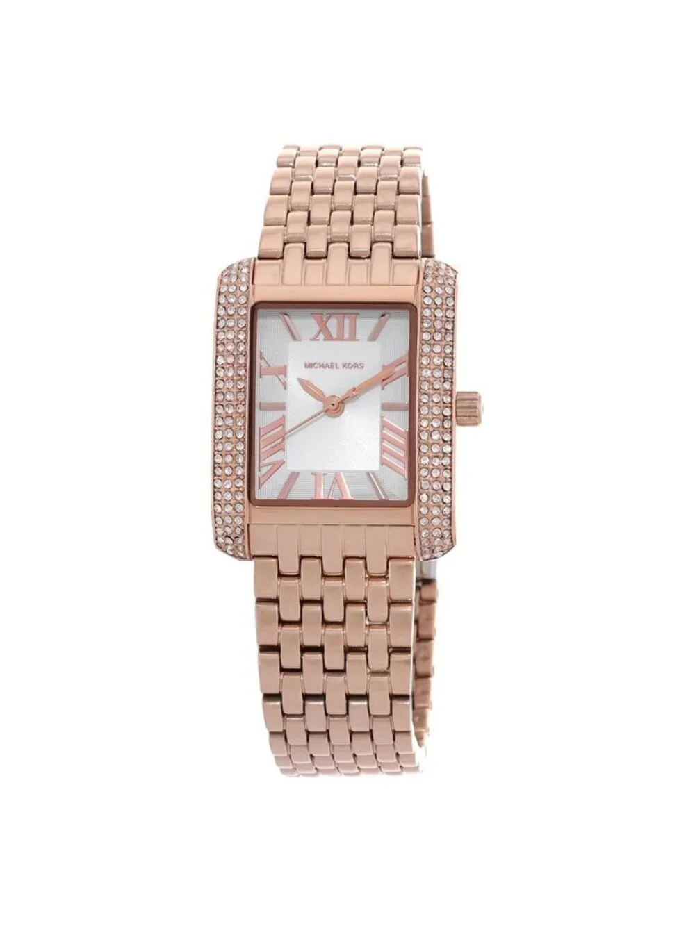 NWT Michael Kors Emery Quartz Crystal White Dial Ladies Watch