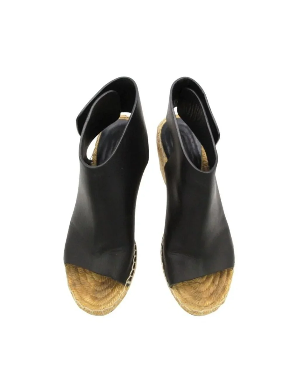Celine Sandals Phoebe Philo Era by Leather Open Toe Wedge Sole Espadrille Shoes