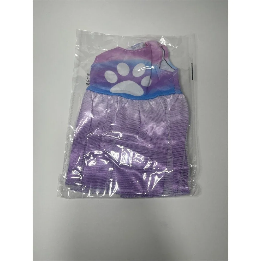 Small Dog Dog Dress Pink Purple and Light Blue Size Small