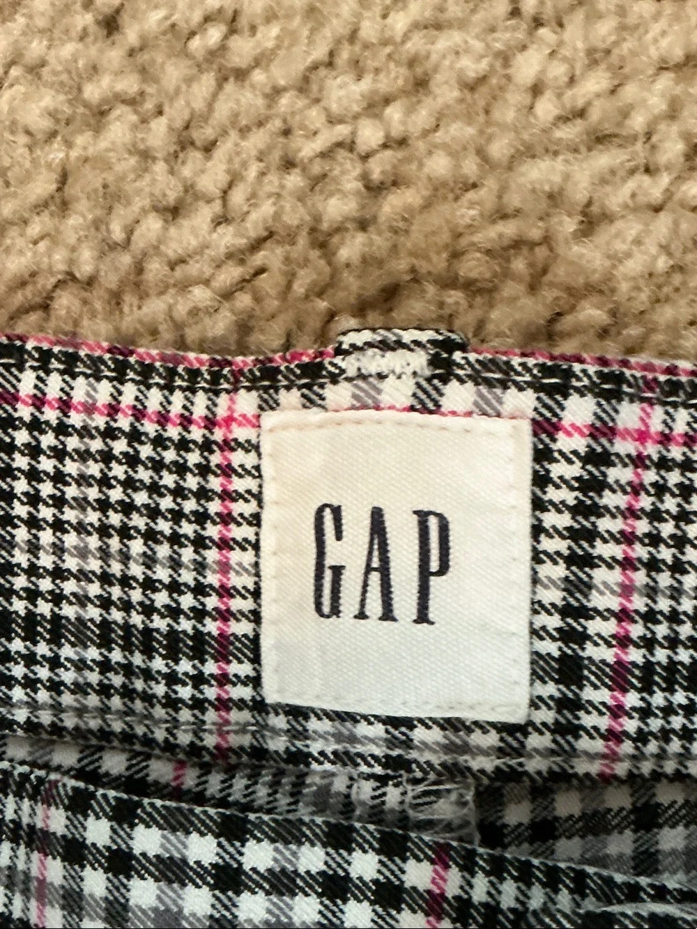 GAP Black and White Plaid pants