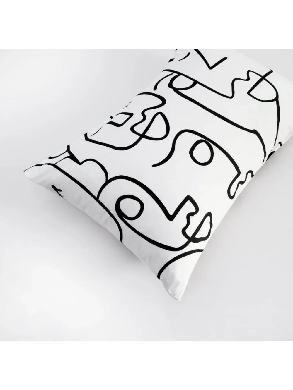 King Size Cotton Pillowcases Set of 2 - Soft Breathable Geometric Print Covers
