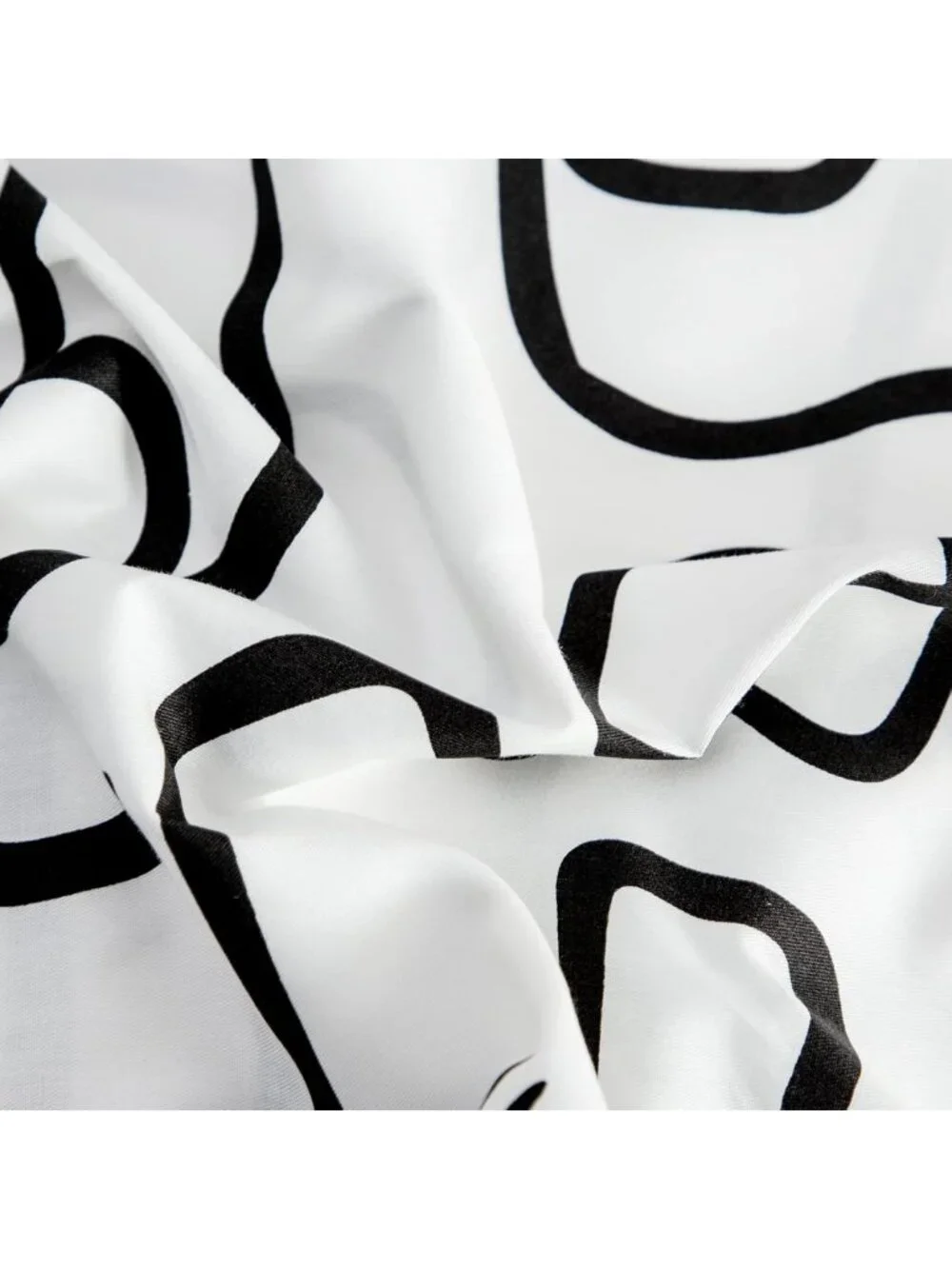 King Size Cotton Pillowcases Set of 2 - Soft Breathable Geometric Print Covers
