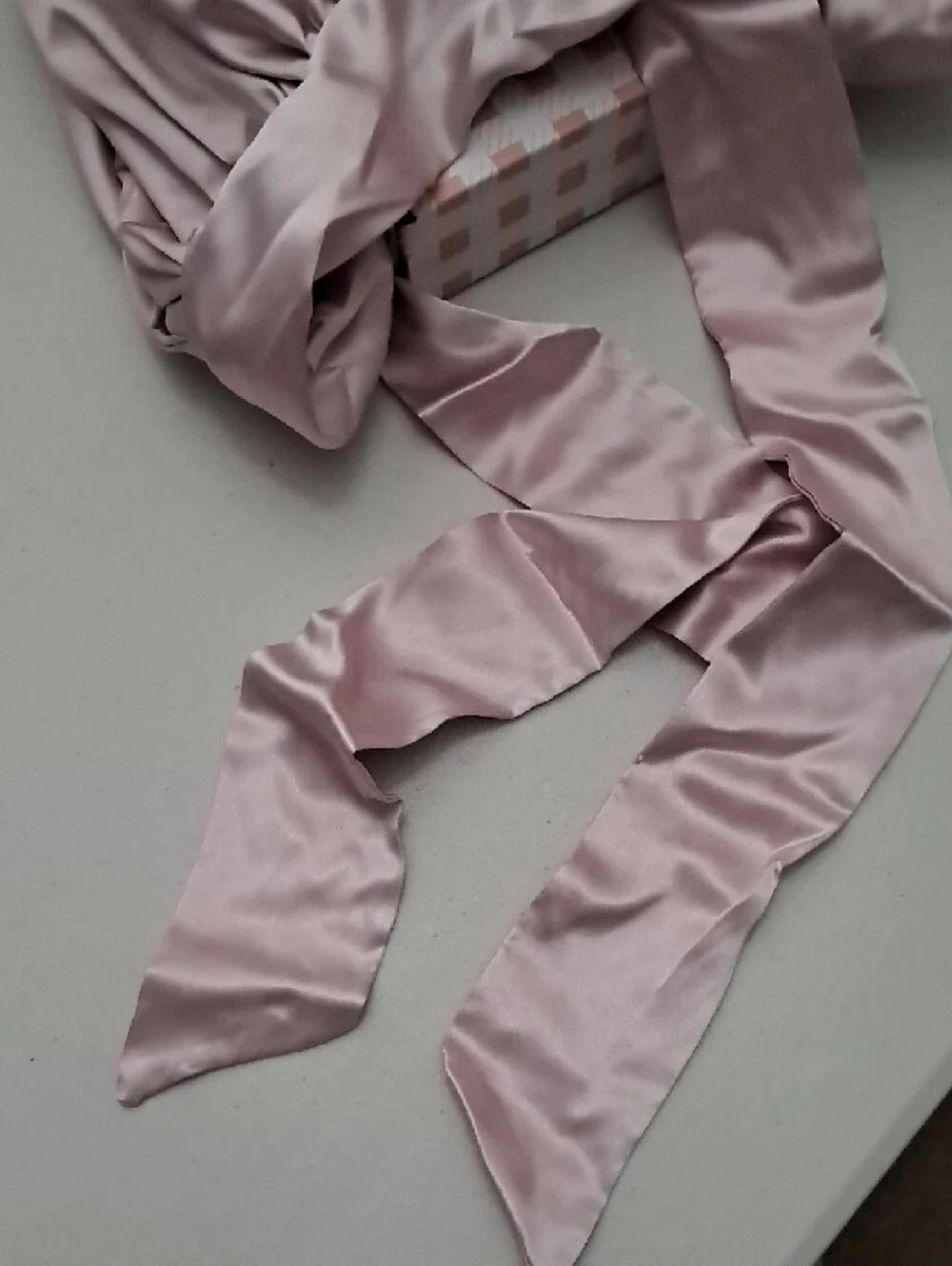 Pink Satin 2  Sleep Bonnet with Bow Tie