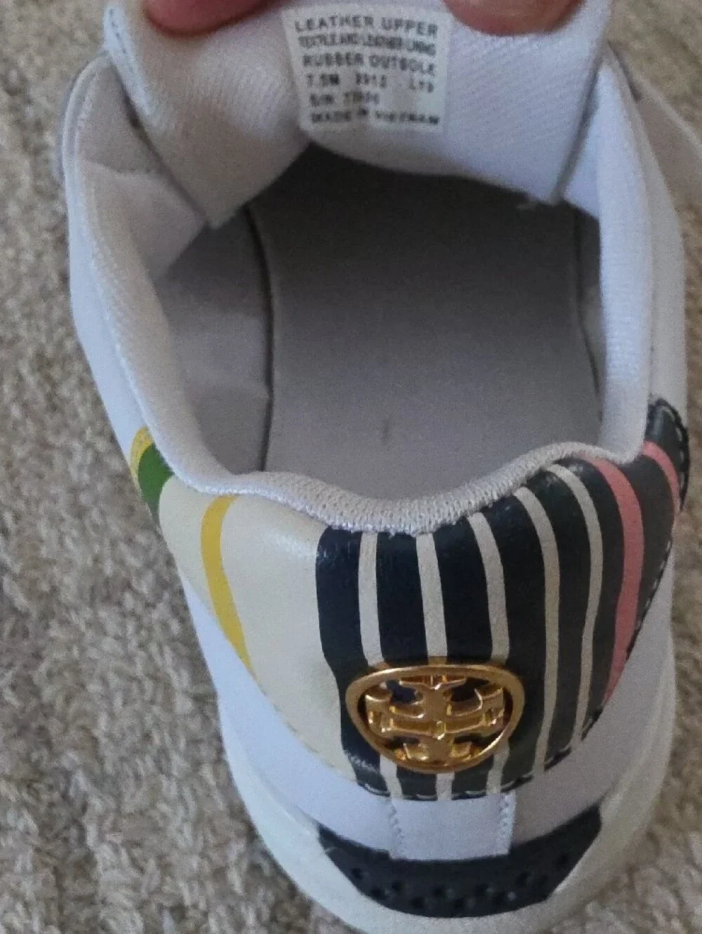 Tory Burch white leather