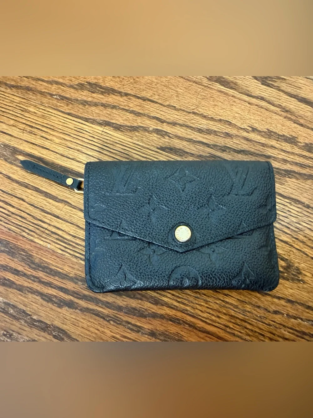 Louis Vuitton Black Leather Empriente Key Pouch