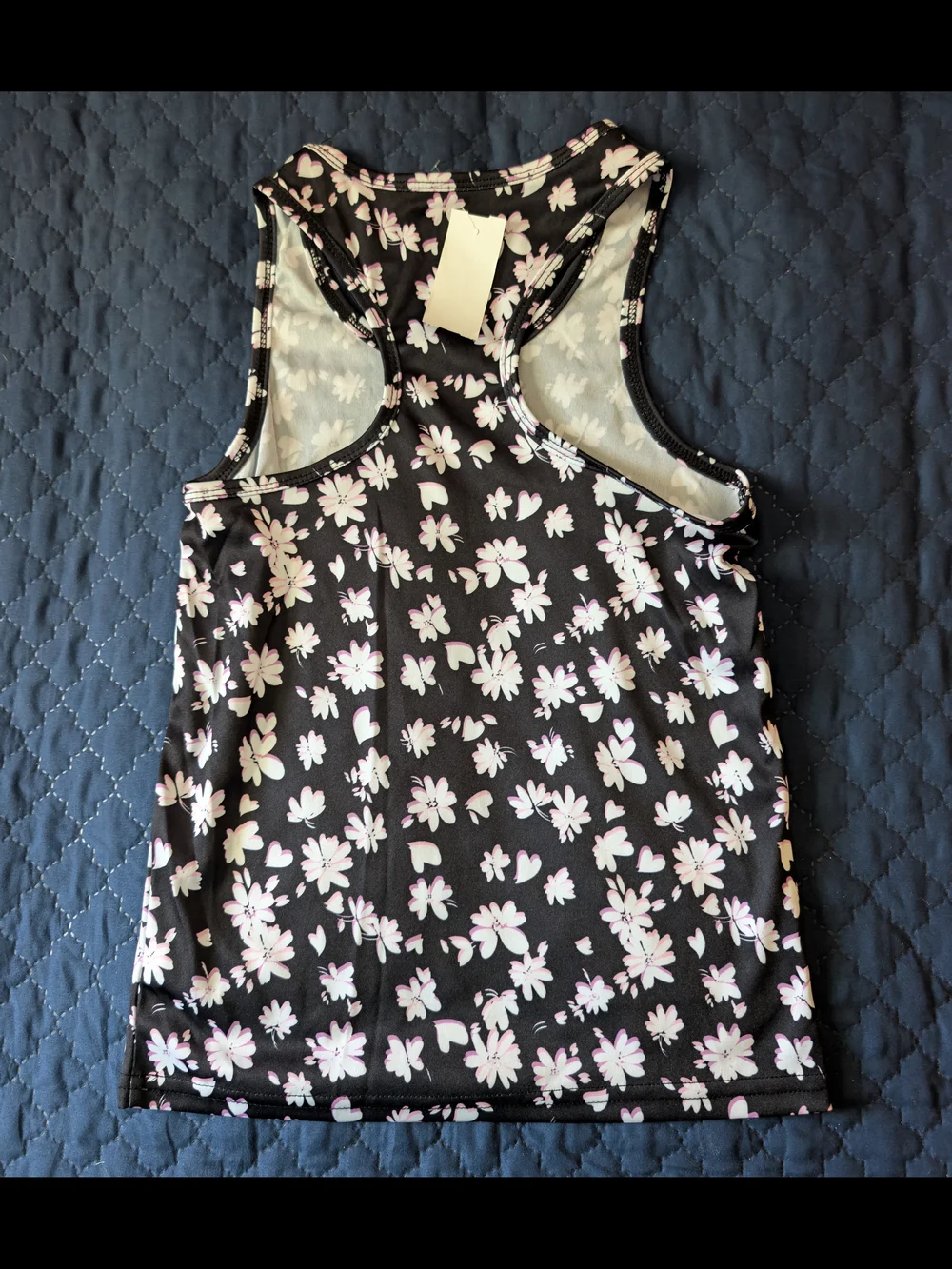 Body Glove Black Floral Skort & Leggings Set with Pink Accents