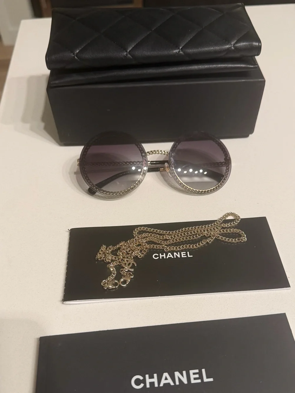 CHANEL 4245 Round Chain Sunglasses