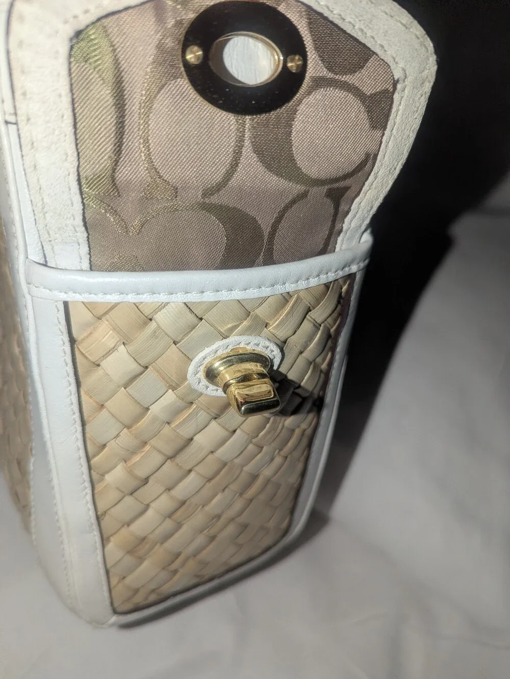 Coach satchel woven