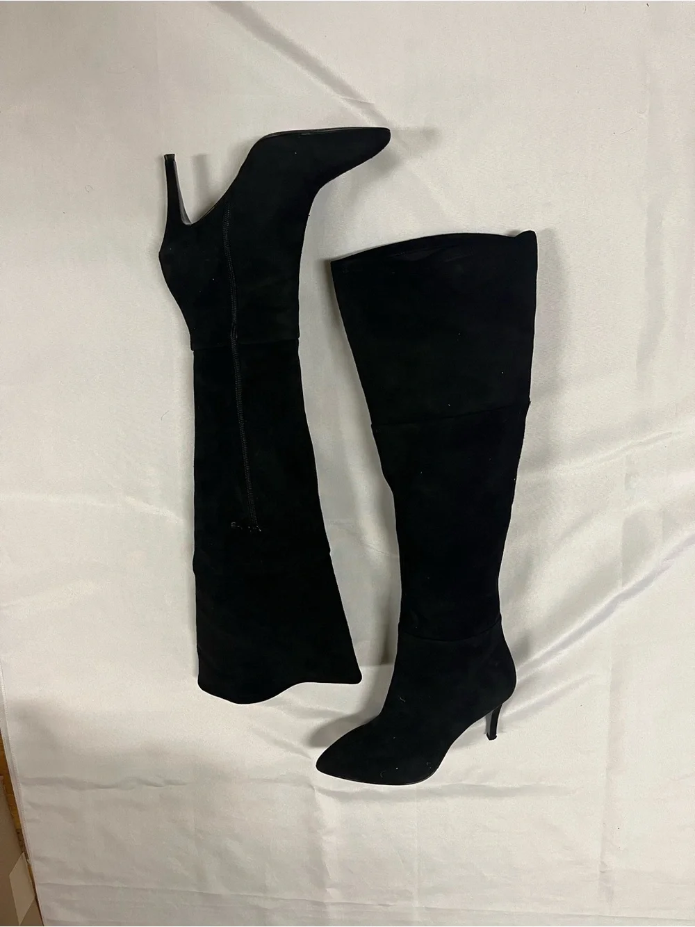 Tahari Ali Black Suede Over-the-Knee Boots - Elegant Women's Knee High Boot