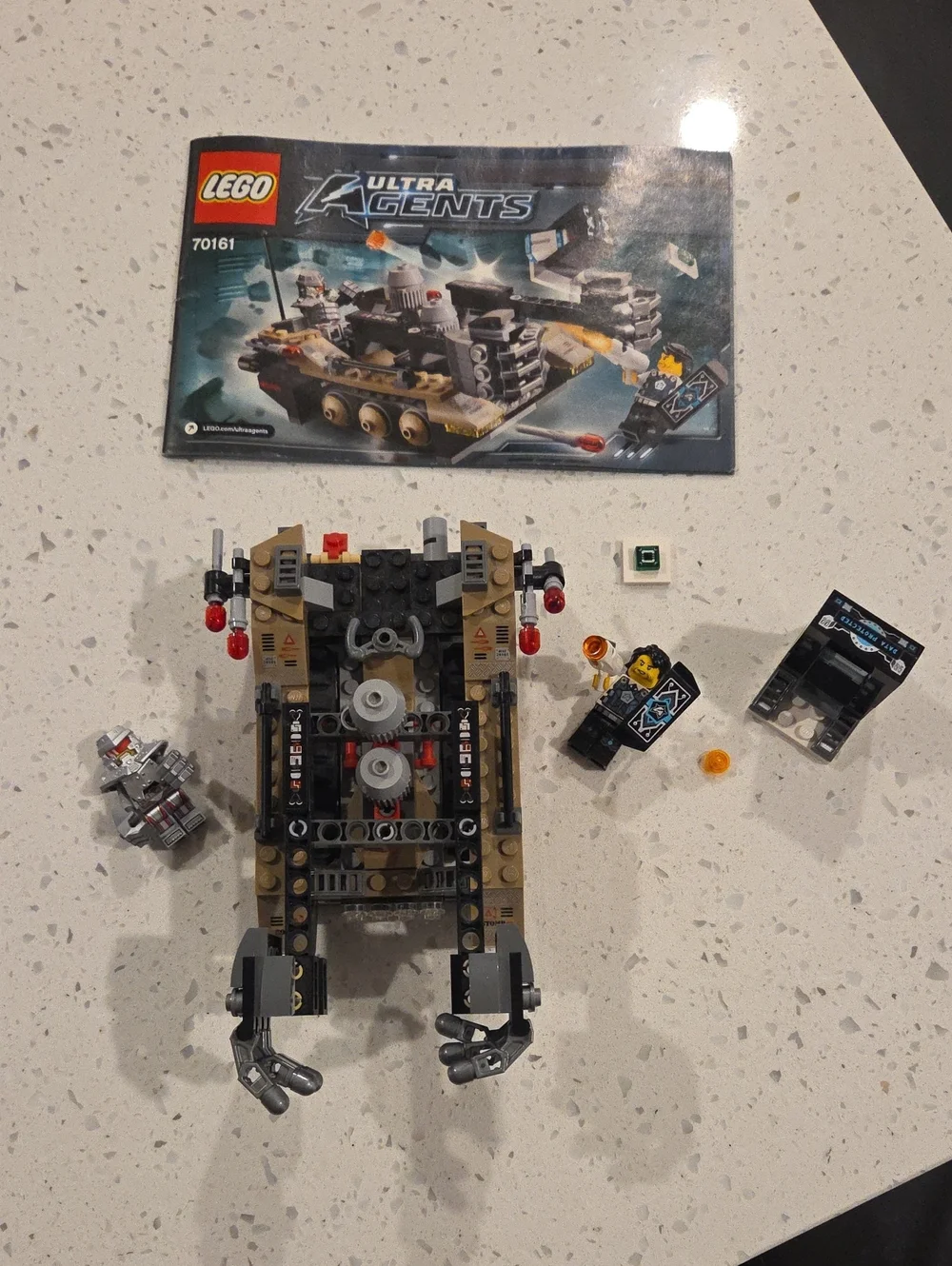 LEGO Ultra Agents Tan Black and Gray Armored Craft with Minifigures