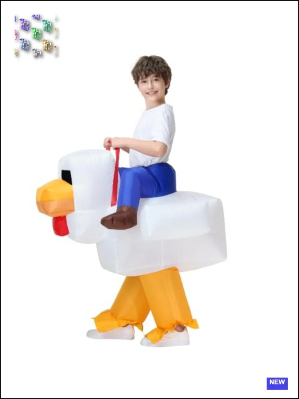 Inflatable Chicken Costume for Kids Halloween Blow Up Funny Costume