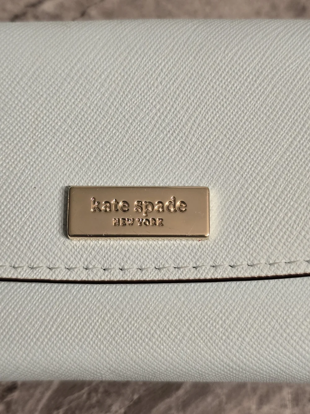 Kate Spade New York Light Blue Saffiano Leather Wallet
