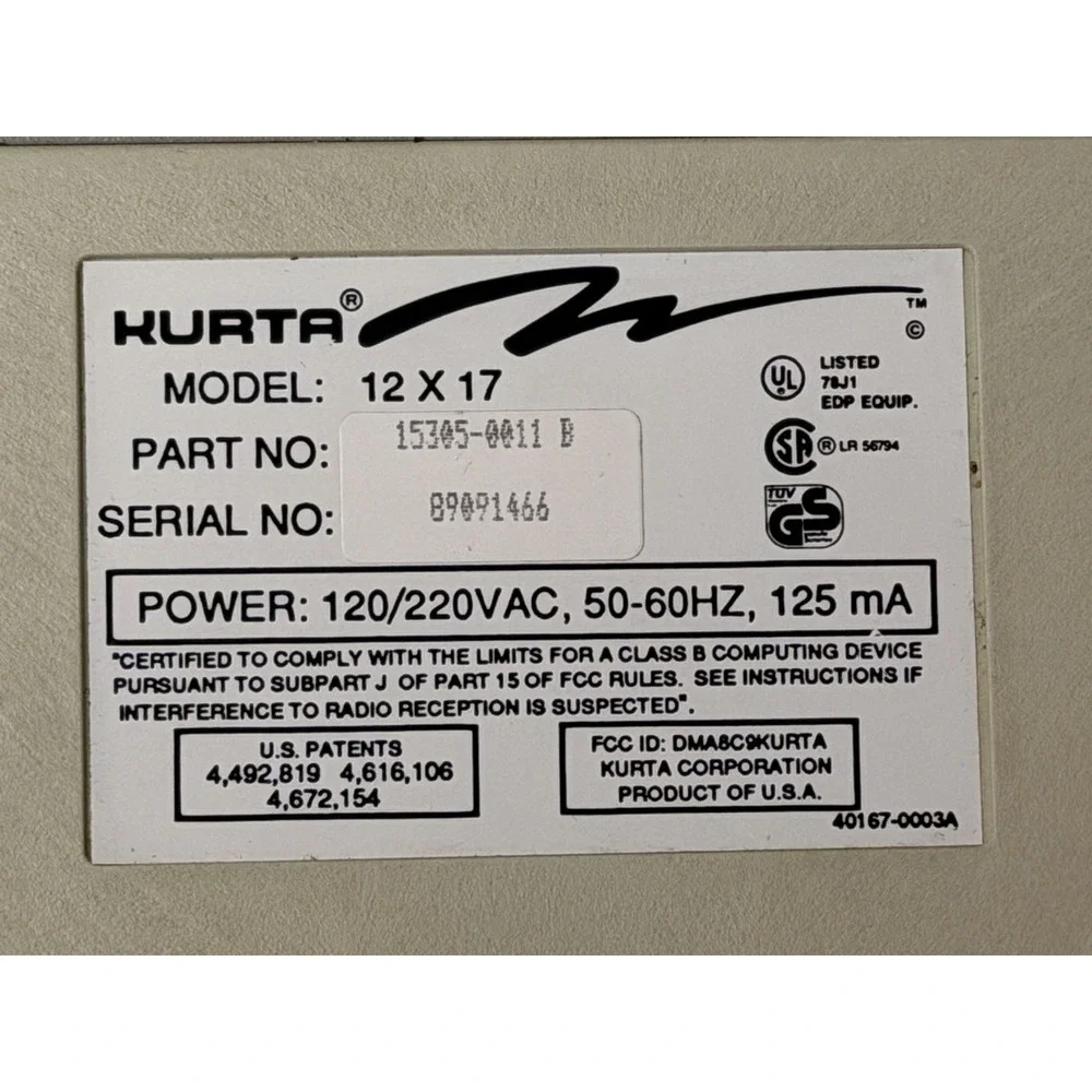 Kurta IS/ONE 12x17 Digitizing Tablet Input System Powers On‎ Vintage CAD