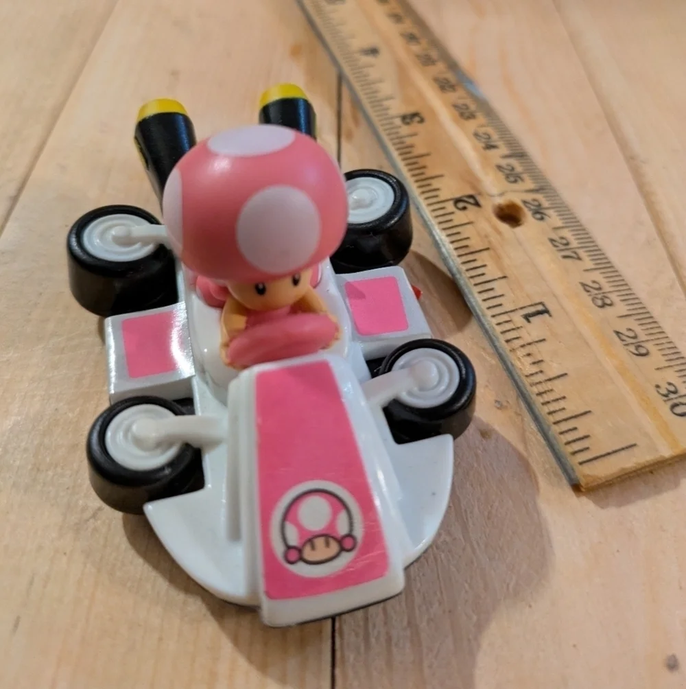 Nintendo 2022 Kart Racer Mario Pink and White Toy Kart