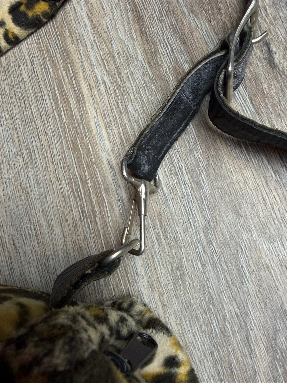 Rare Vintage Levy’s Leather Leopard Print Travel Messenger Bag