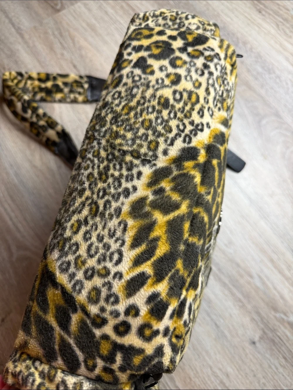 Rare Vintage Levy’s Leather Leopard Print Travel Messenger Bag
