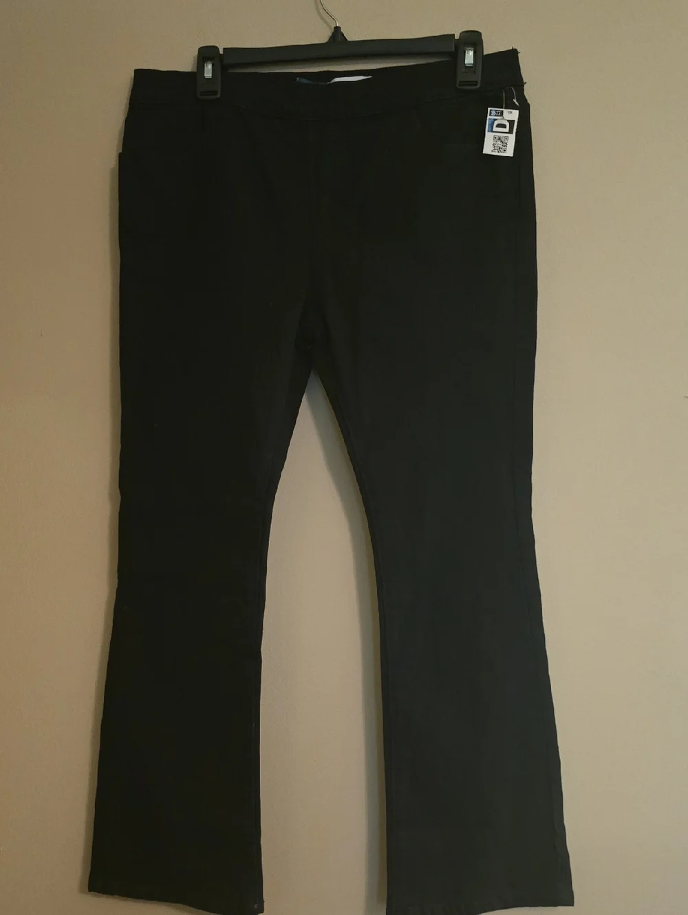 New Old Navy Girls Size XL 14-16 Boot Cut Black Pull-on Adjustable Stretch Jeans