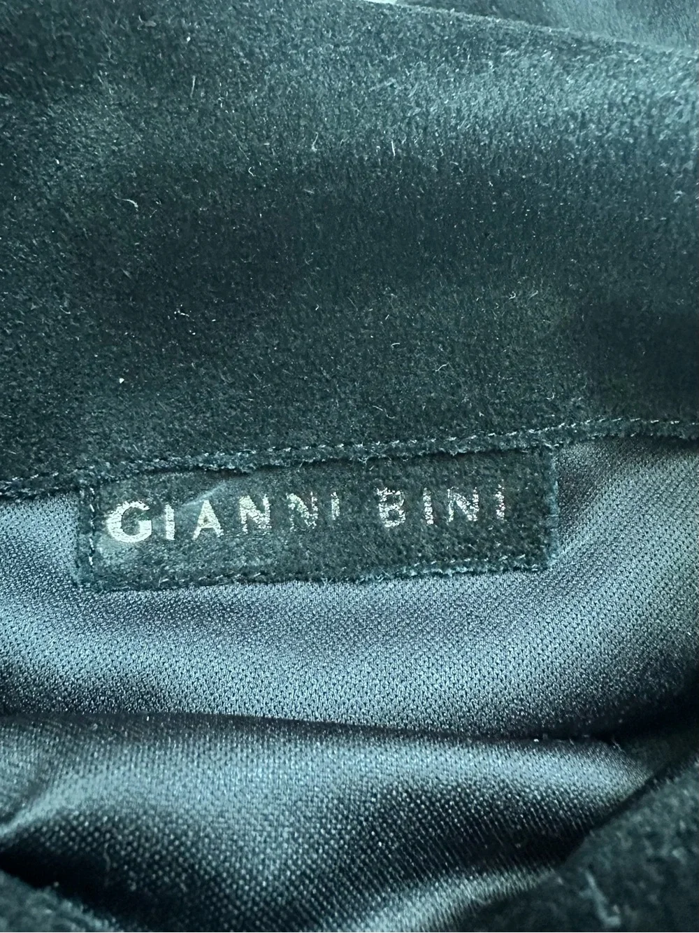 GIANNI BINI Women’s Black‎ Suede Knee-High Cuffed Boots Flats Size 7.5M
