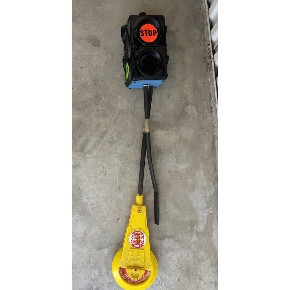 Vintage Traffic  Signal Light Double 3D‎ Parking Meter For Train Sets Display