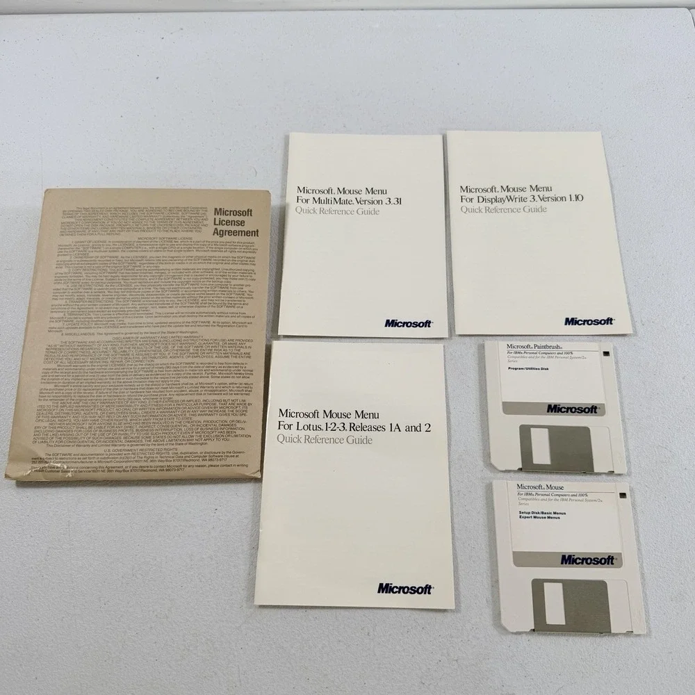 Vintage Microsoft Mouse‎ & Paintbrush 3.5