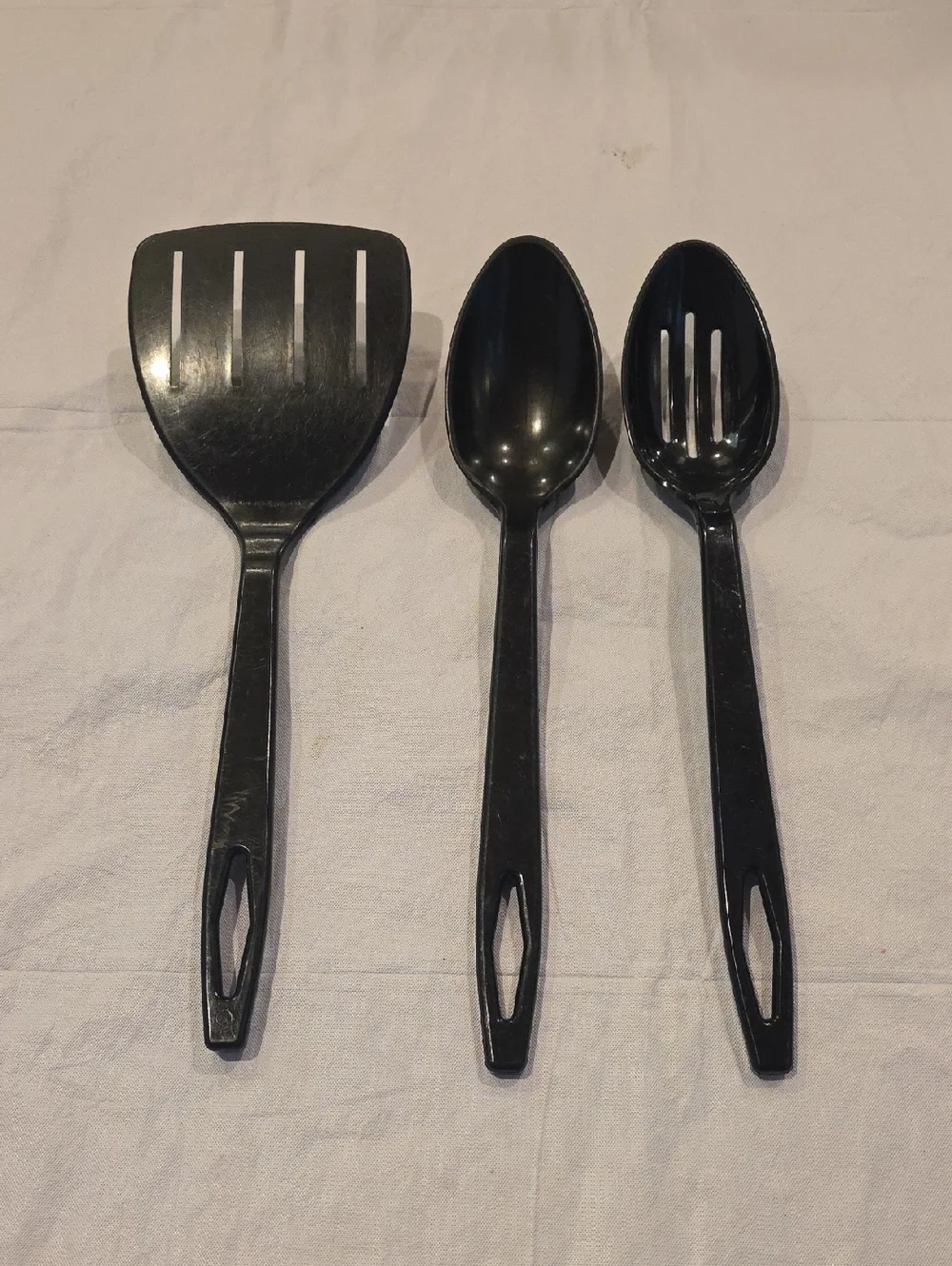 Tailor Made Products‎ Vintage 3 Piece Set Spatula Spoons Black