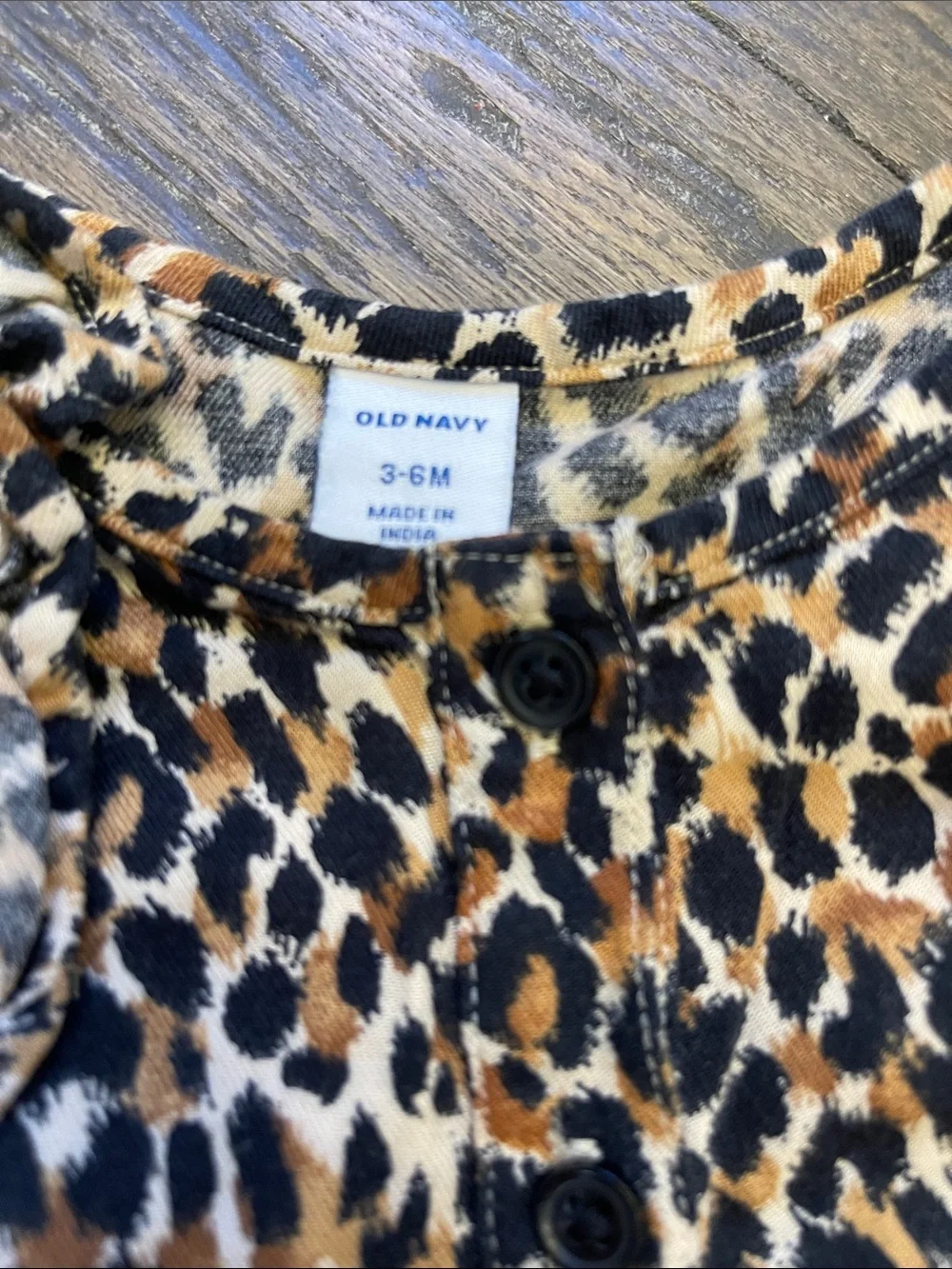 Old Navy Leopard-Print Romper 3-6M
