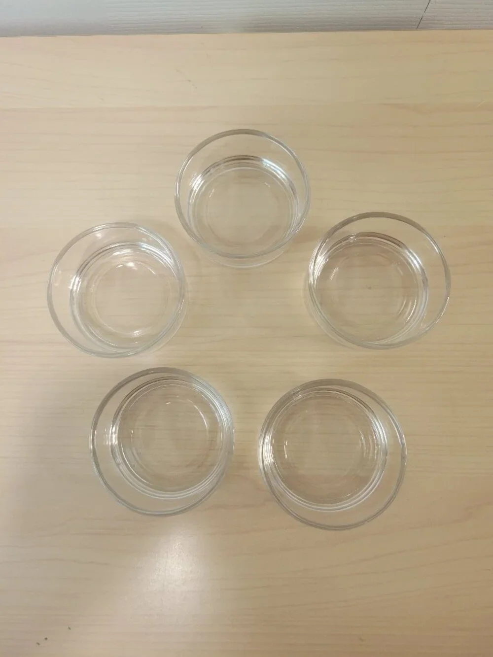 Set of 5 IKEA Clear Glass Tealight & Votive Candle Holders 2.75