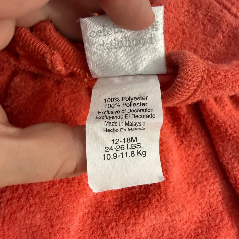 Carters coral embroidered