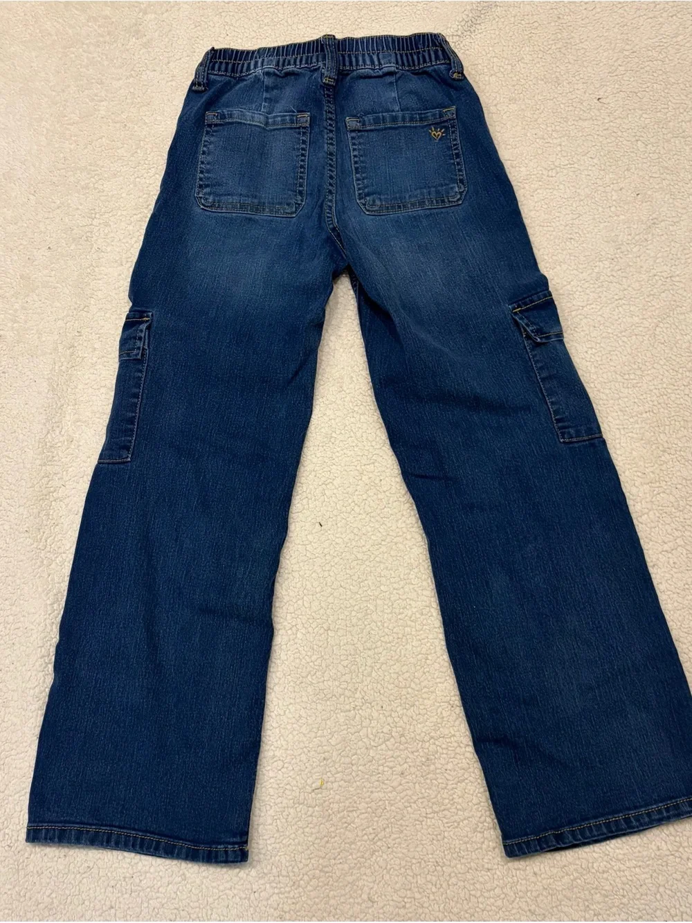Justice Medium Wash Cargo Jeans with Belt