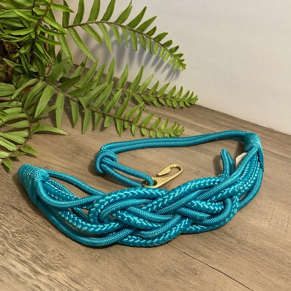 Vintage Braided Rope Stretch Belt 80s Glam
