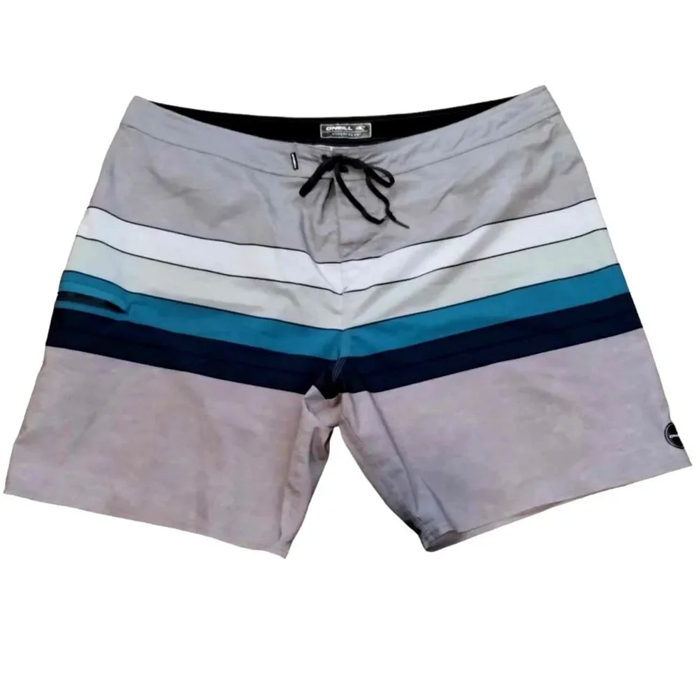 O'Neill Men's Hyperfreak Board Short Swimwear Multicolor Stripes Size 44