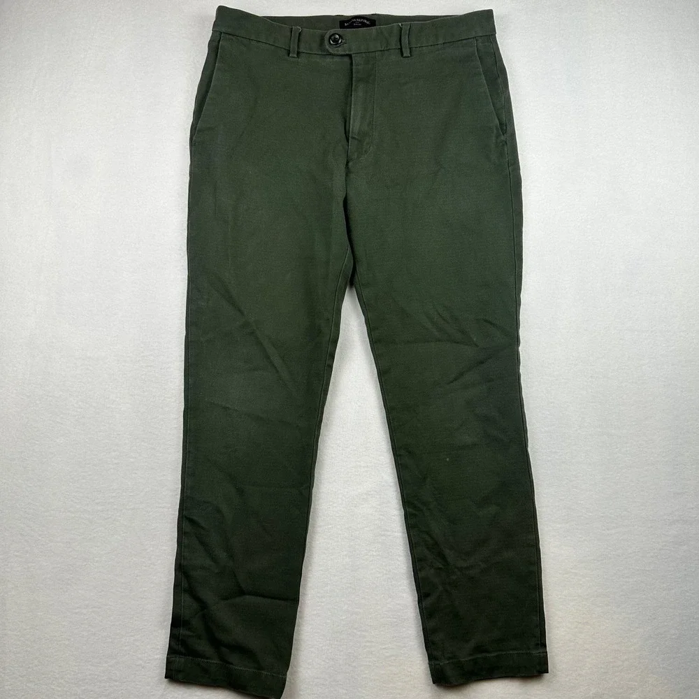 Banana Republic Chino Pants Mens 33x32 Green Slim Fit Cotton Stretch Casual Work