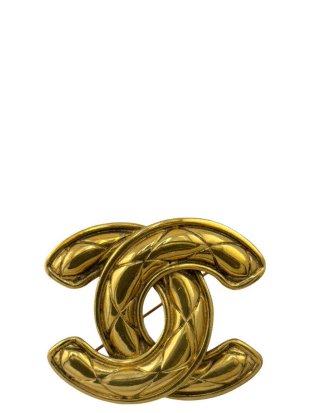 Chanel Vintage CC Gold-Plated Brooch