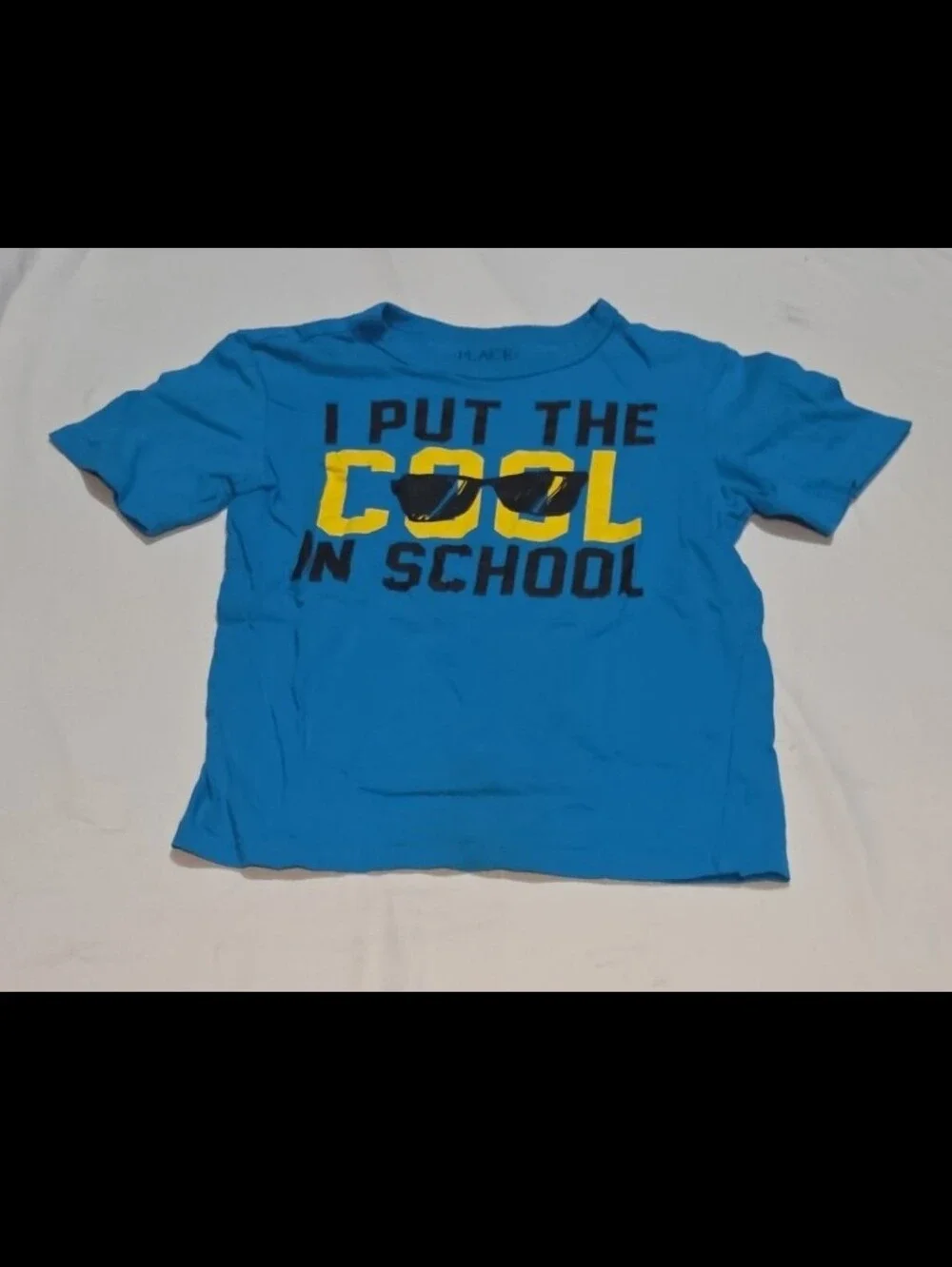 Children's Place boys 5-6 blue cool in school shirt #05