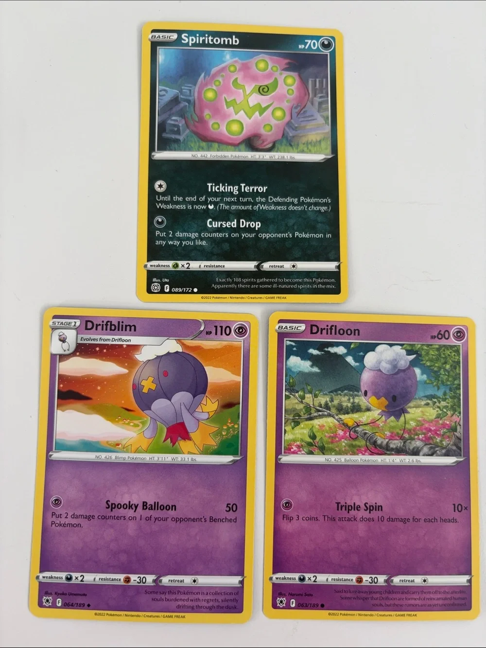 👻 Ghost & Haunted Pokémon Lot | Gastly Spiritomb Greavard Litwick | 21 Card