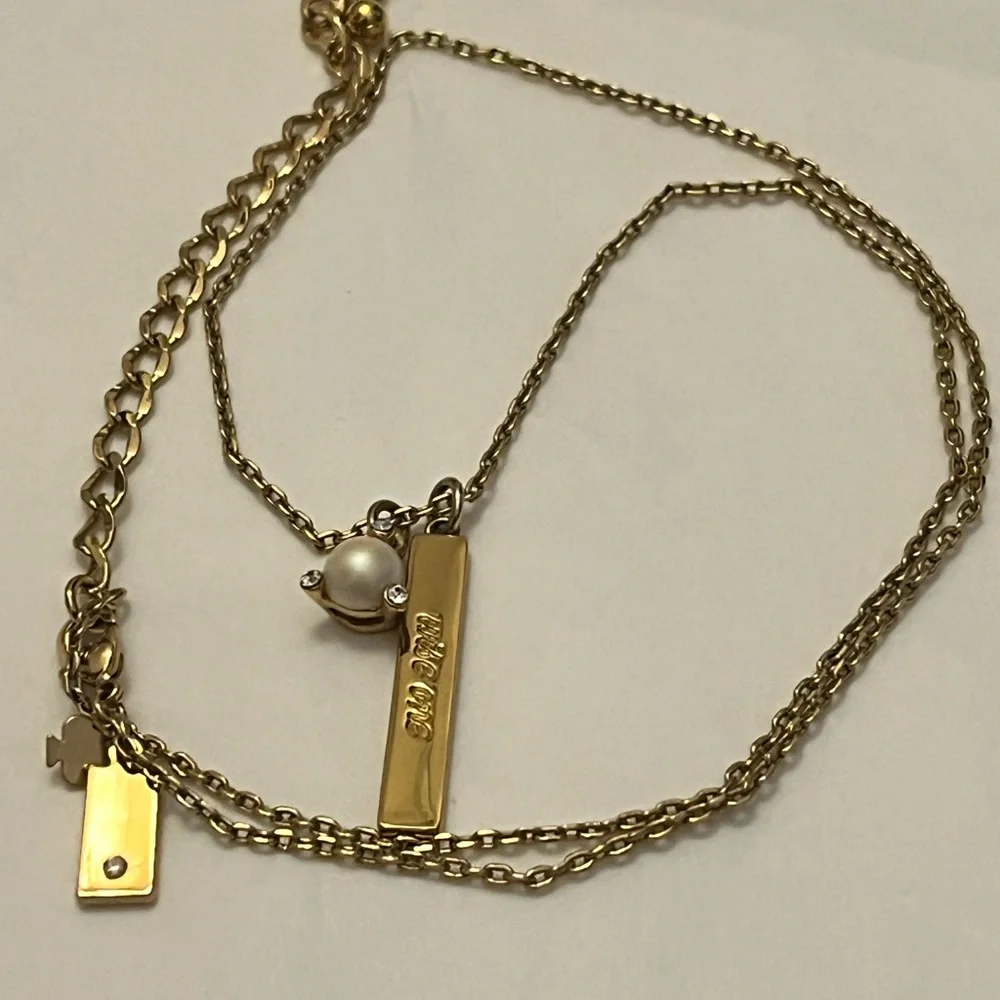 Kate Spade New York Gold-Tone Born To Be Wise One Cream Pendant Necklace