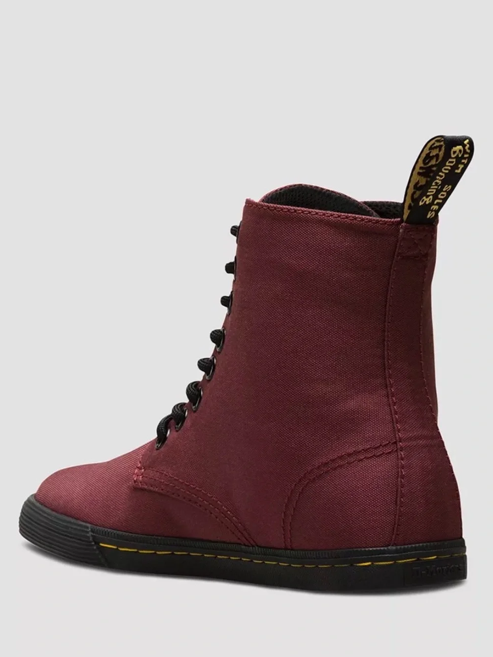 Doc Dr. Martens JUNIOR Youth SHERIDAN CANVAS CASUAL BOOTS Cherry 🍒