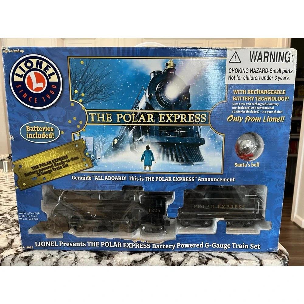 Lionel The Polar Express G-Gauge Train Set 7-11022 Battery Powered Ready-to-Run
