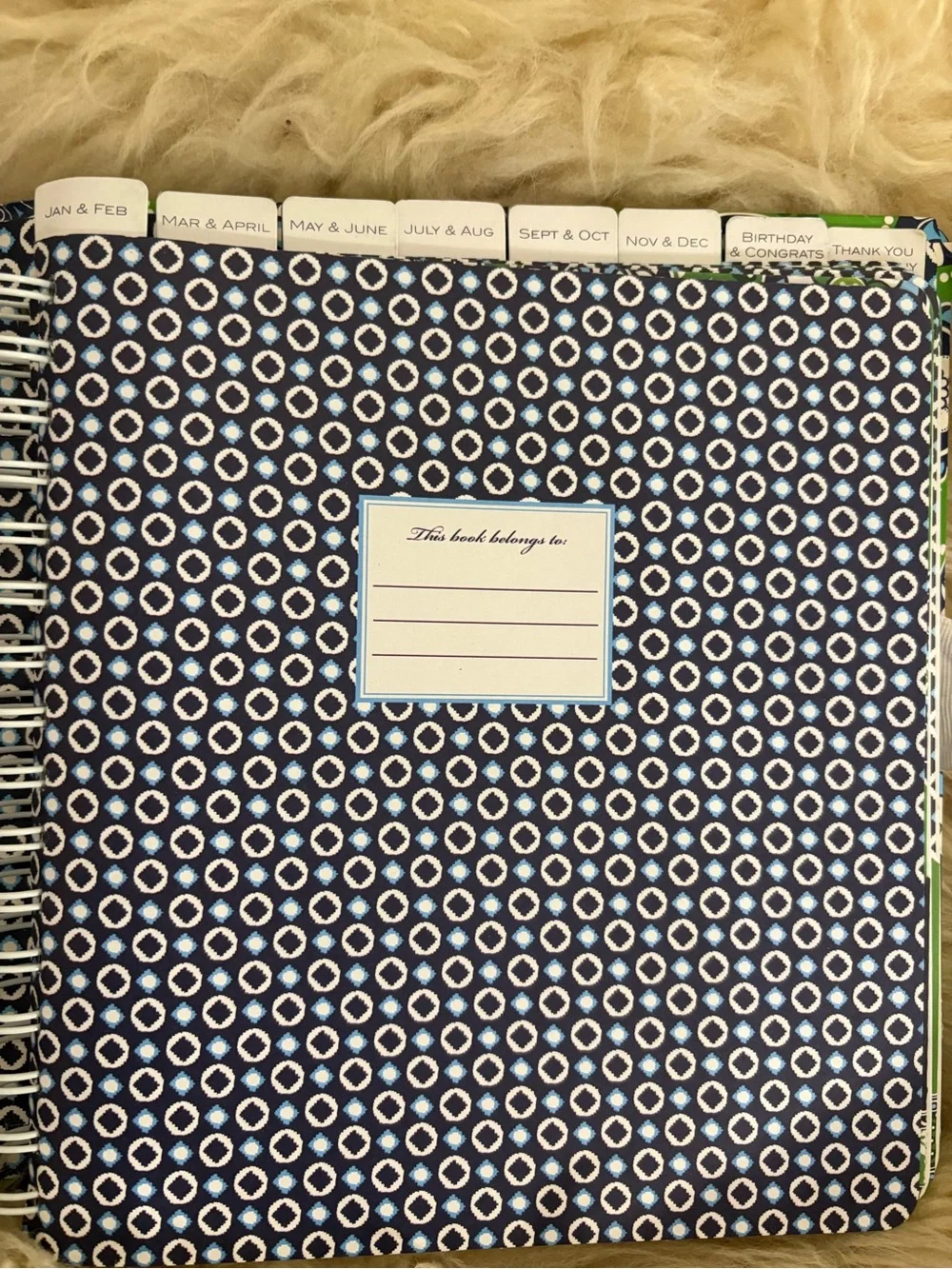 Vera Bradley ‘Cupcake Green’ Celebrations Card Organizer Occasions Calendar
