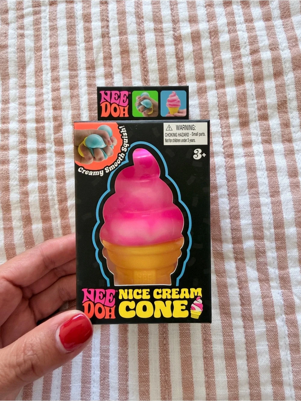 NeeDoh Pink & Yellow Ice Cream Cone Stress Toy