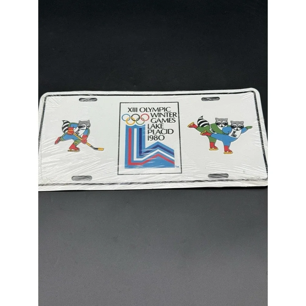 1980 Lake Placid New York WINTER‎ OLYMPICS Booster  License Plate Tag