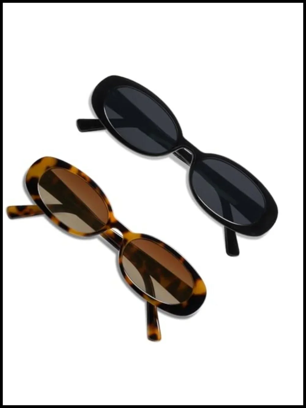 Retro Oval Polarized Sunglasses UV400 Small Fit Women Men 90s Style