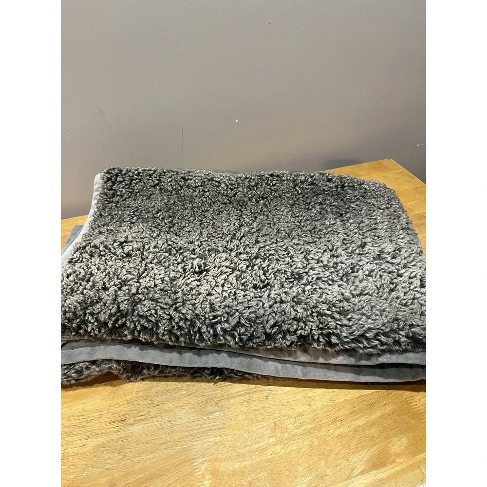 Pottery Barn Faux Fur Throw Curly Lamb 50x60