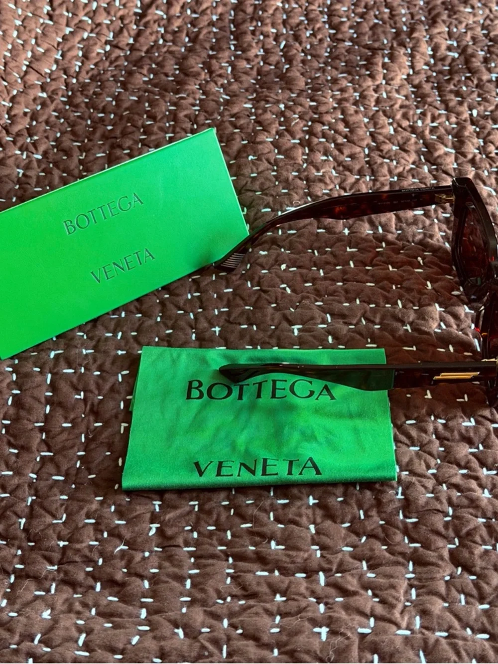 Bottega Veneta Women's Tortoiseshell Square Sunglasses - Brown