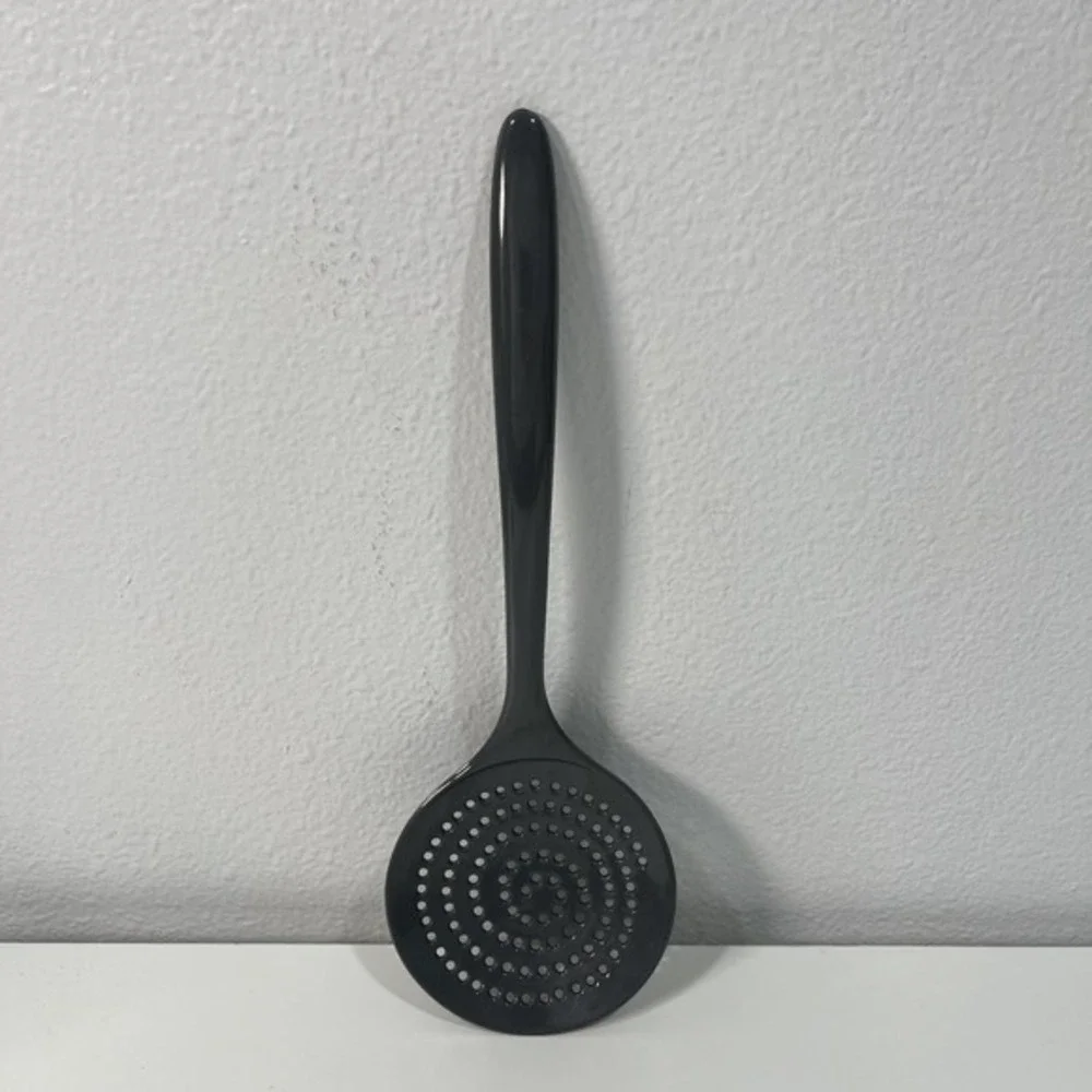 VTG Hutzler Black Charcoal Melamine Strainer Ladle Skimmer Slotted Spoon‎
