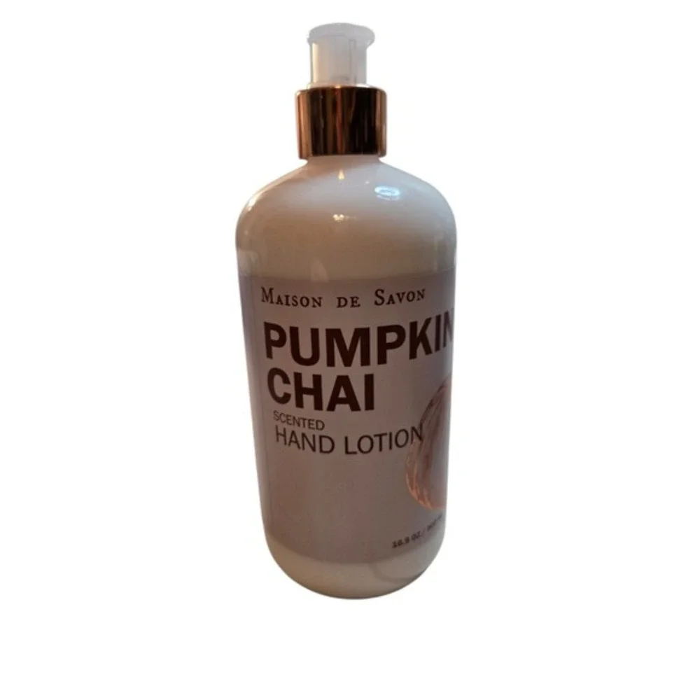 Maison De Savon Pumpkin Chai Scented Luxury Hand‎ Lotion 16.9 oz Pump Bottle NEW